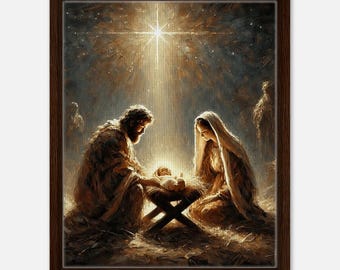 Nativity Scene Wall Art | Christian Catholic Christmas Decor