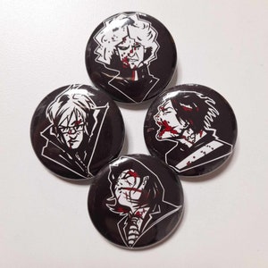 REVENGE era Emo Gang Pin Badges, Gerard, Mikey, Frank, Ray