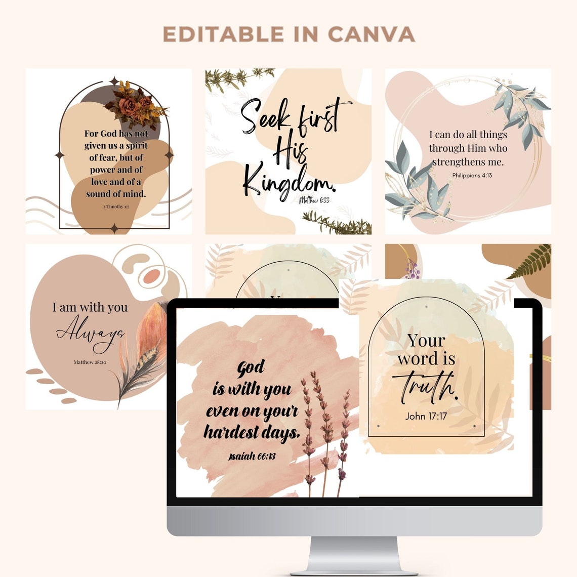Bible Verse Instagram Post Canva Templates, 85 Post Canva Templates ...