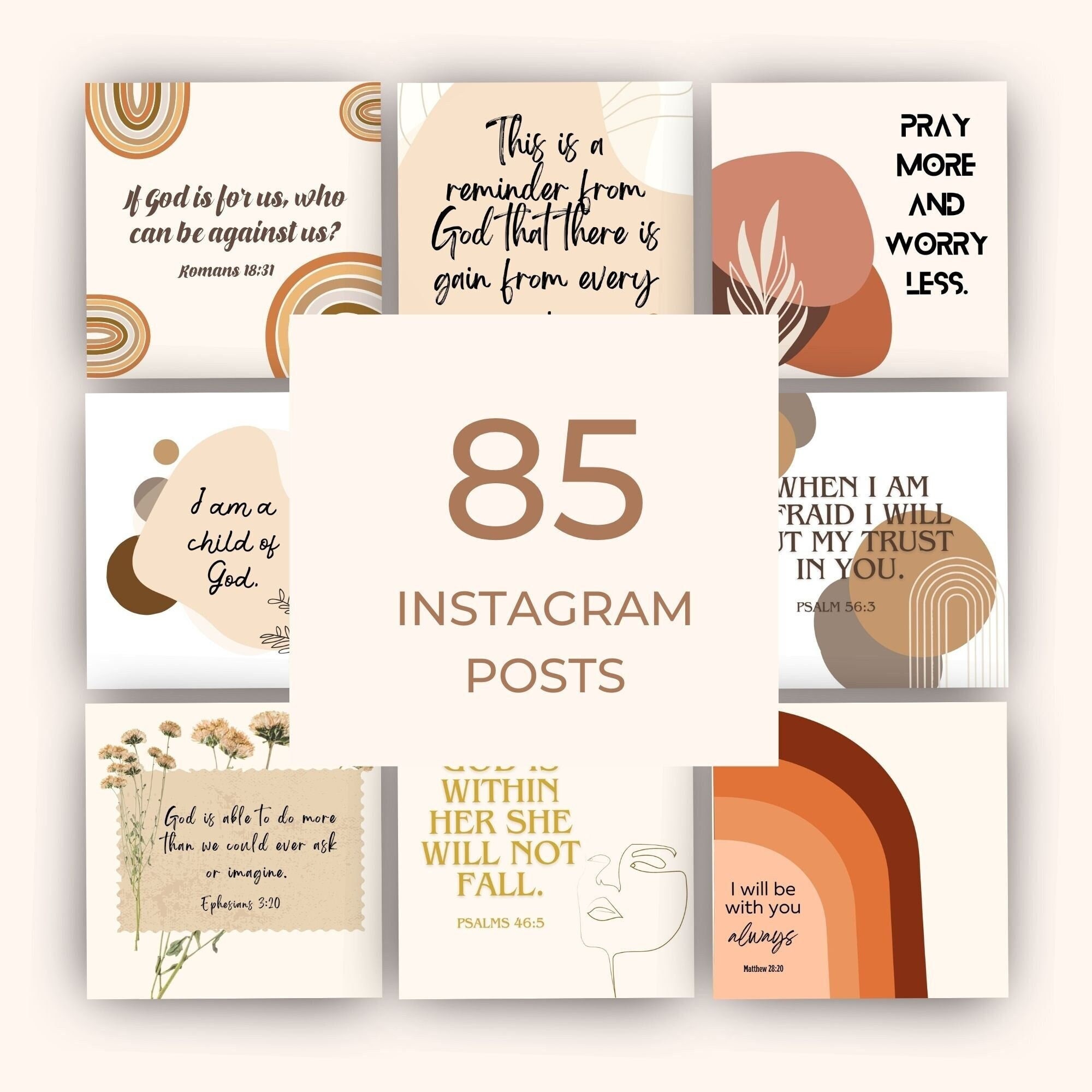 Bible Verse Instagram Post Canva Templates, 85 Post Canva Templates ...