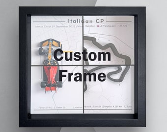 Grand Prix Formula 1 with car frame | Make your own F1 Frame |  F1 track Wall Art | F1 gift | F1 circuit wall art