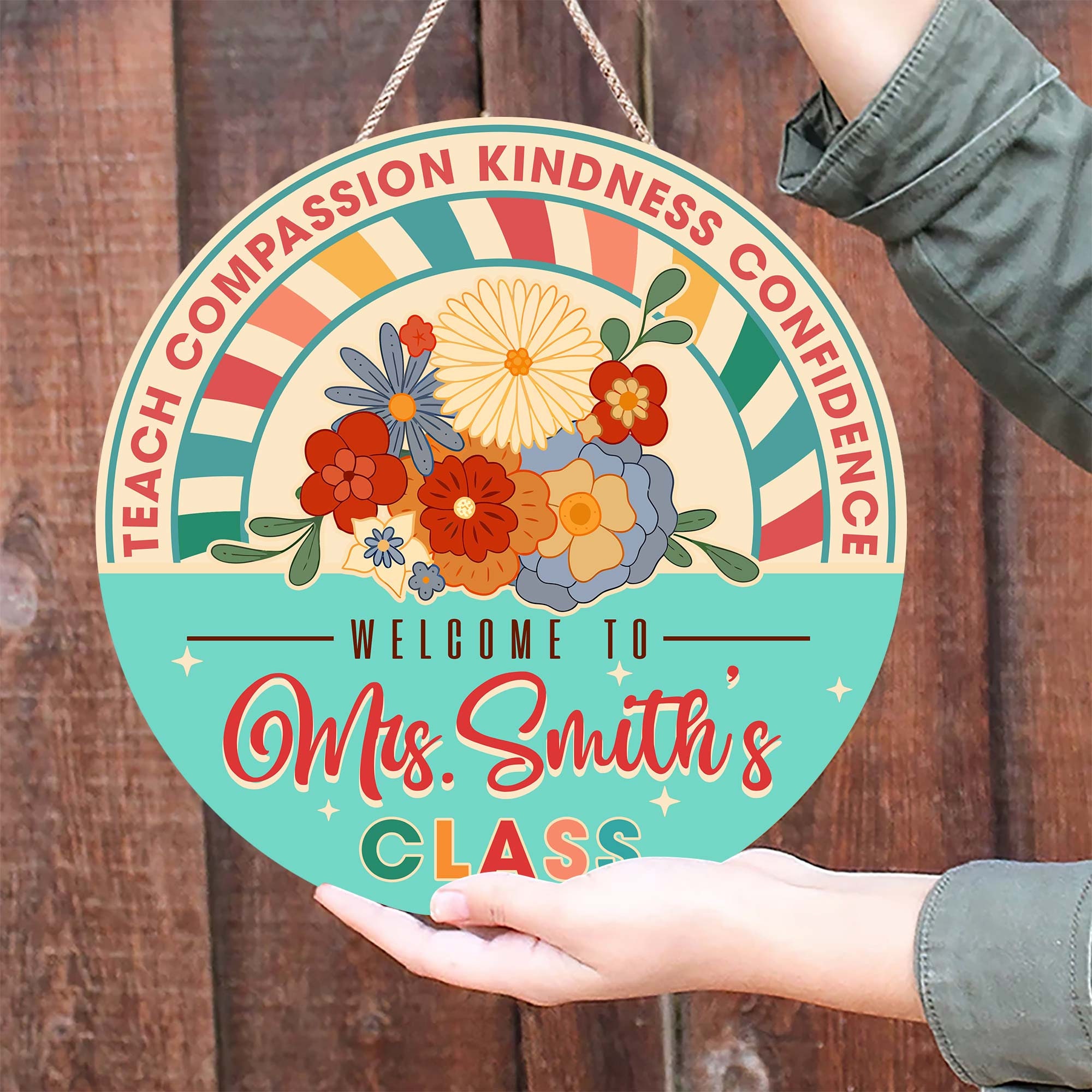 Personalized Teacher Door Sign Teacher Name Sign Teacher Etsy