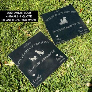 Granite Multi Pet Memorial Stone, Pet Garden Memorial, Dog Memorial Stone, Cat Memorial Stone, Animal Grave Marker, Engraved Pet Gift