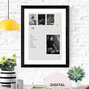 Peggy Gou Tracklist Black & White Print