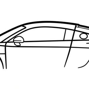 Audi R8 Mk2 Silhouette DXF File, Car Side Profile Vector for CNC and ...