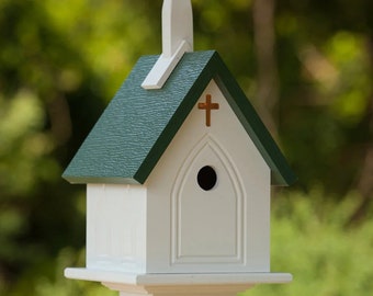 22"x10" Church Bird House - PVC/Vinyl