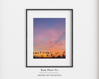 Los Ángeles Sunset Print / Cartel de Los Ángeles / Fotografía de Los Ángeles / Arte de pared imprimible / LA Sunset / Boho Wall Art / Decoración moderna de la pared