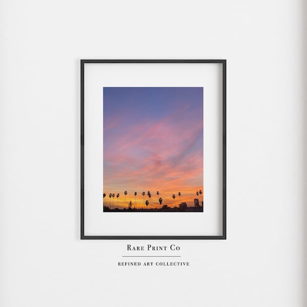 Los Angeles Sunset Print | Los Angeles Poster | Los Angeles Photography | Printable Wall Art | LA Sunset | Boho Wall Art | Modern Wall Decor