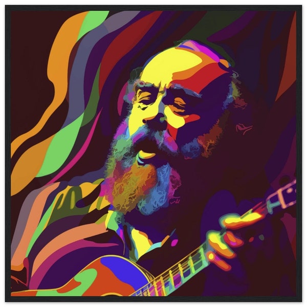 Heiliger Hippie - Reb Shlomo Carlebach Gerahmtes Poster - Inspirierendes jüdisches Wand-Dekor