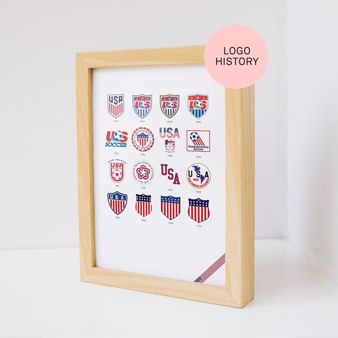 us-national-soccer-team-logo-history-print-usa-soccer-poster-etsy