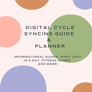 以下が含まれることがあります： サイクルの同期のためのデジタルガイドとプランナー。情報ガイド、1日の食事、フィットネスガイドなどが含まれています。