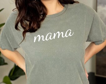Comfort Color Mama Shirt / Mom Shirt, Mama T-Shirt, Regalo per la festa della mamma, Ragazza Mama Camicia, Camicia Ragazzo Mama, Camicia Annuncio Gravidanza, Mamma