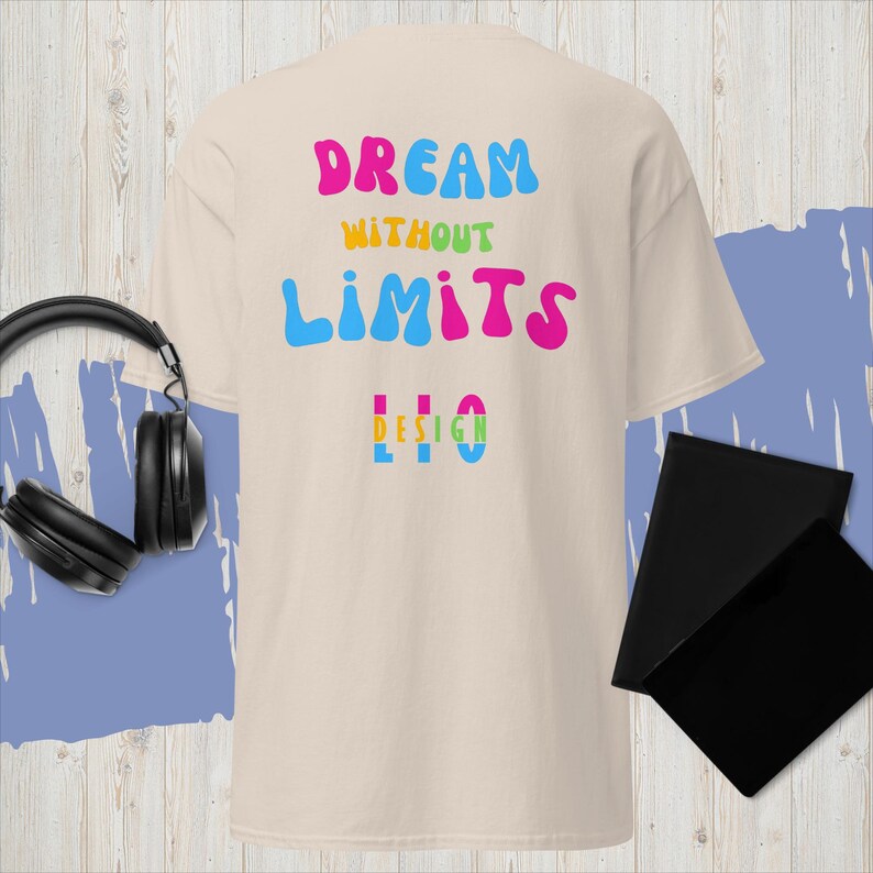 Personalisierbar*! LIO Design oder DEIN Design T-Shirt, Statement Shirt, Premium Shirt Modern, Dream without Limits