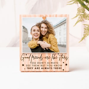 Friends Are Like Stars, Best Friends Gift, Custom Engraved Photo Frame, Best Friend Gift Ideas, Personalized Frame, Best Friend Birthday