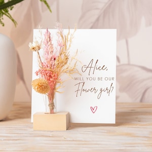 Flower Girls Boxes, Will You Be My Flower Girl, Flower Girl Card Proposal, Dried Flowers Bouquet Vase, Proposal Box Bridal Party Box Flowers