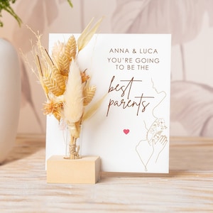 You're Going To Be The Best Parents, Gift for new parents, Dried Flowers, New Baby Card, Congratulations Parents Greeting Card, Baby Shower