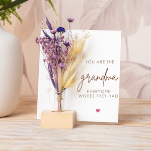 Birthday Gift for Grandma, You Are The grandma Everyone Wishes They Had, Dried Flower Vase, Gifts for Women, Personalized gifts for Grandma