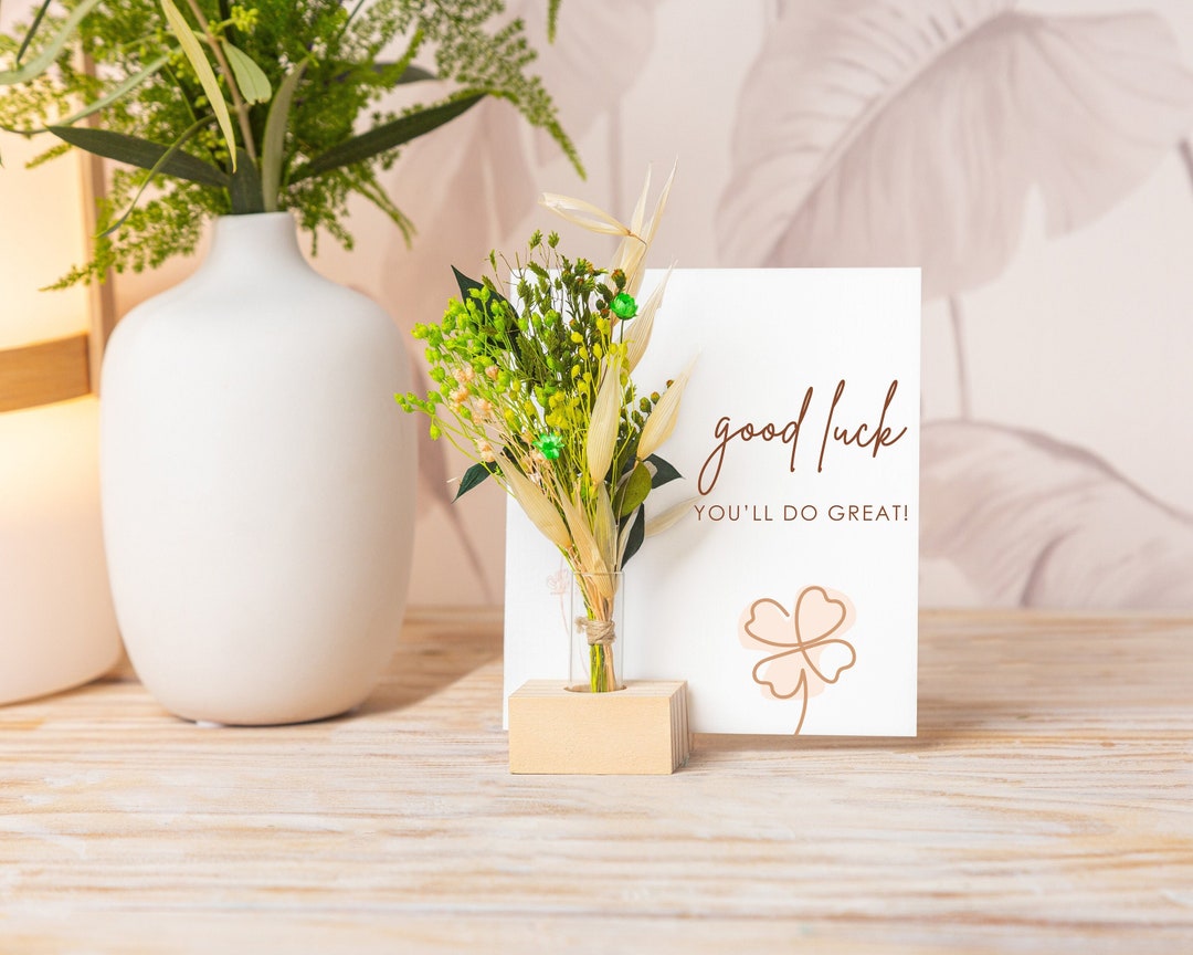 Good Luck Card You've Got so Proud of You Dried Flowers - Etsy