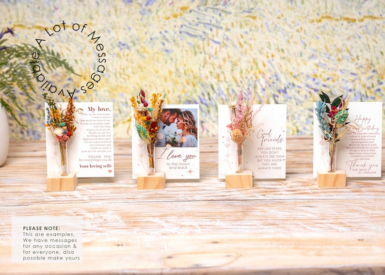 Proud Cards, Always Proud Of You, Well Done Card, Congratulations, Just Because Card, Dried Flowers Bouquet, Wood Vase, Encouragement Gifts image 8