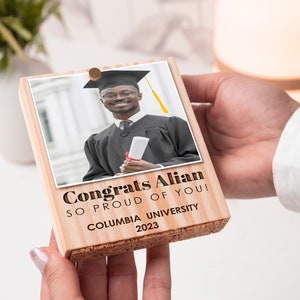 Graduate Gift for University, Engraved custom frame for him, Wood engraved Gift, Picture Frame, Congratulations, Seniors 2024 gifts