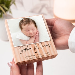 Simple and Sweet Personalized Picture Frame, New Baby Gift, Custom Engraved Photo Frame, Newborn Baby Gift, Baby Frame, engraved Gift image 10