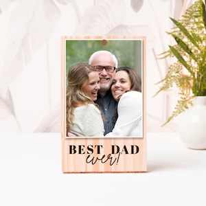 Best Dad Ever Picture Frame, Fathers Day Gift for Dad,  Personalized Engraved Photo Frame, Dad Birthday Gift,  Gift for Him