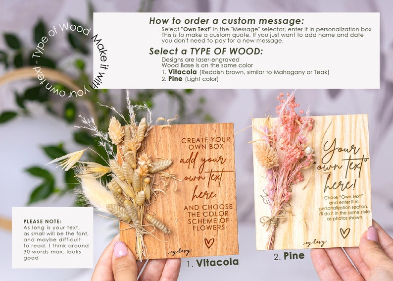 Will You Be My Witness, Wedding Proposal Card, Proposal box, Dried Flower Bouquet, Vase, Wedding Box, Decor, Personalised Gift for witness image 7