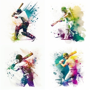 Watercolor Cricket, Sublimation, Set Of 4, Digital Download, Clipart, PNG Download, Wall Art Decoration