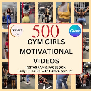 Women&#39;s Fitness Gym Video Bundle, Women&#39;s workout, women fitness, fitness motivational reels, gym workout videos, instagram fitness videos
