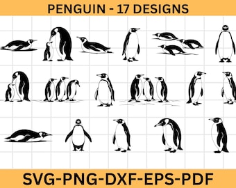 Penguin svg, Penguin svg bundle, penguin silhouette, Penguin cut file, Penguin Png, Penguin laser cut, Penguin vector, Penguin svg eps dxf