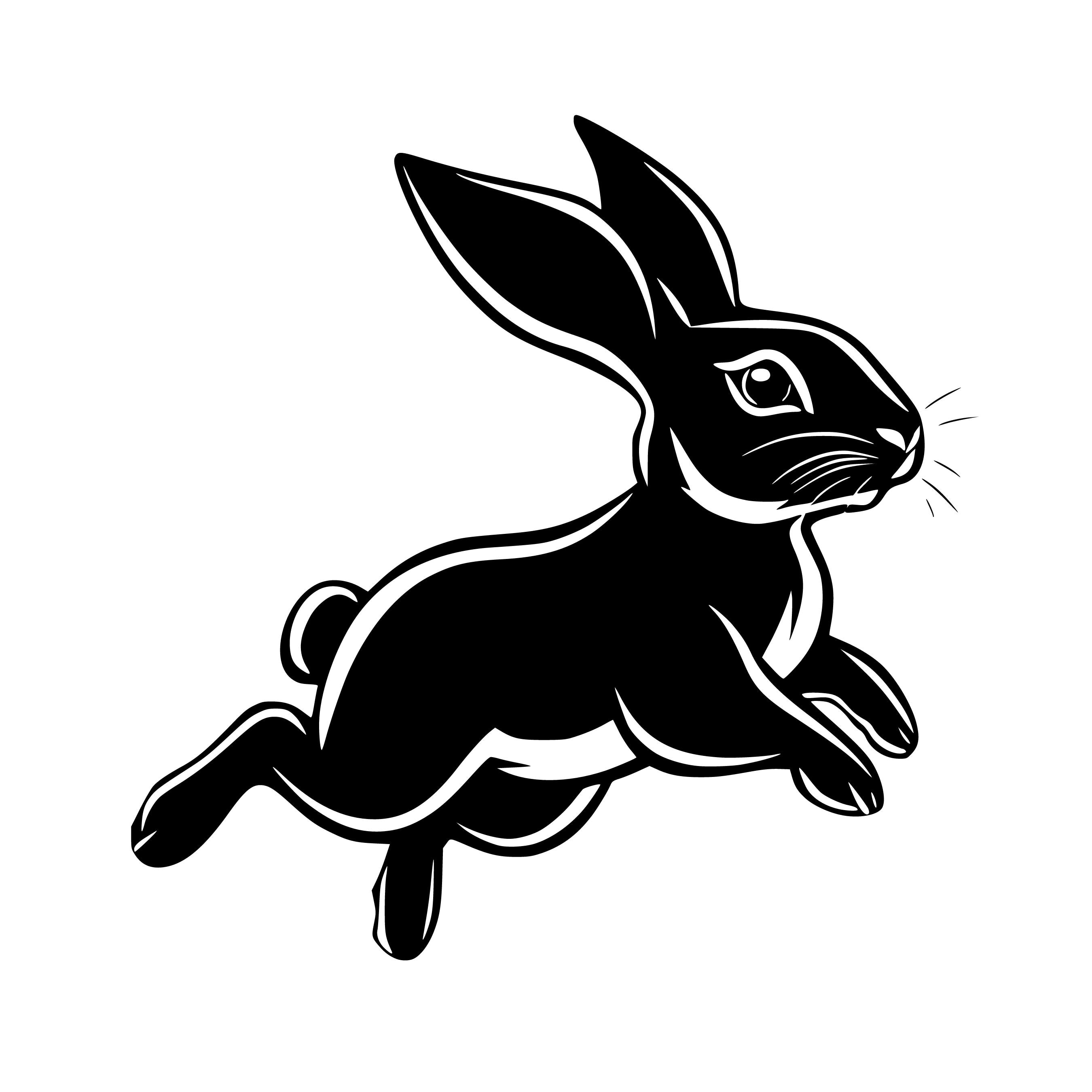 Rabbit Svg, Rabbit Svg Bundle, Rabbit Laser Cut, Rabbit Silhouette ...