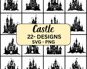 Castle Svg, Castle Svg Bundle, Castle Silhouette, Castle Svg Png, Castle Clipart, Castle Vector, Castle Cut Files, Castle Png,Castle Cricut