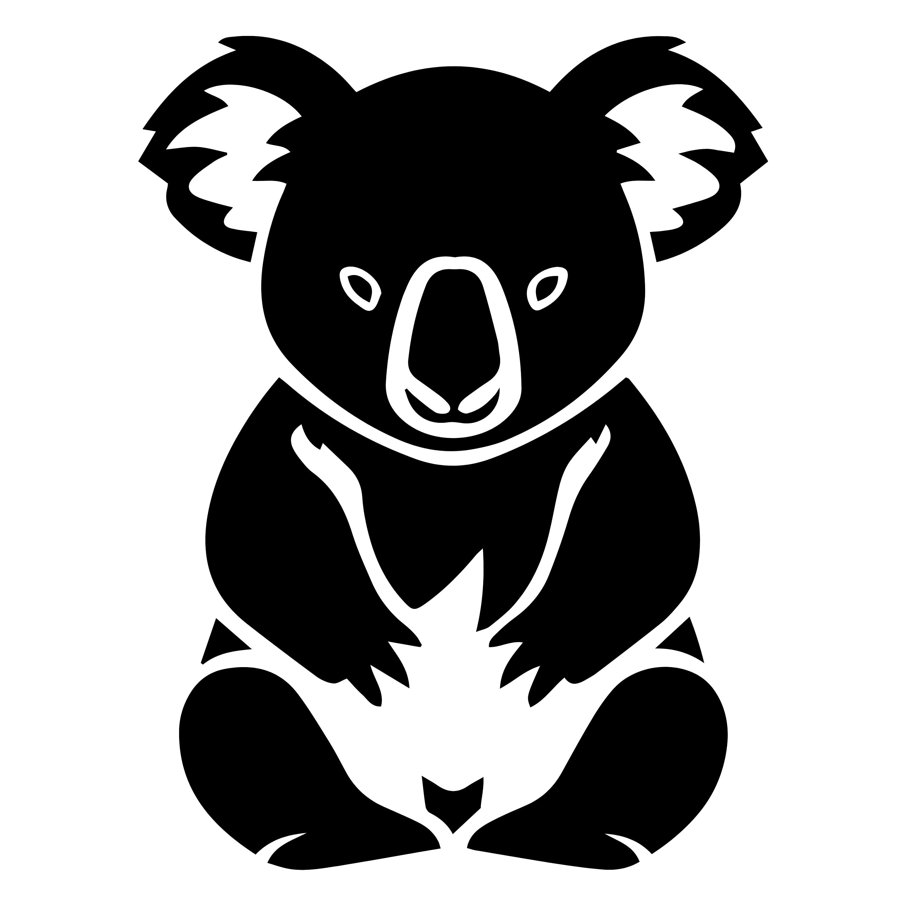Koala Vector Ripped Koala Svg, Koala Bear Svg, Koala Silhouette, Koala Cut Files, Koala ...
