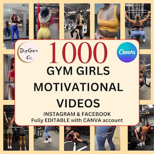 Women's Fitness Gym Video Bundle, Women's workout, women fitness, fitness motivational reels, gym reels videos, instagram fitness videos