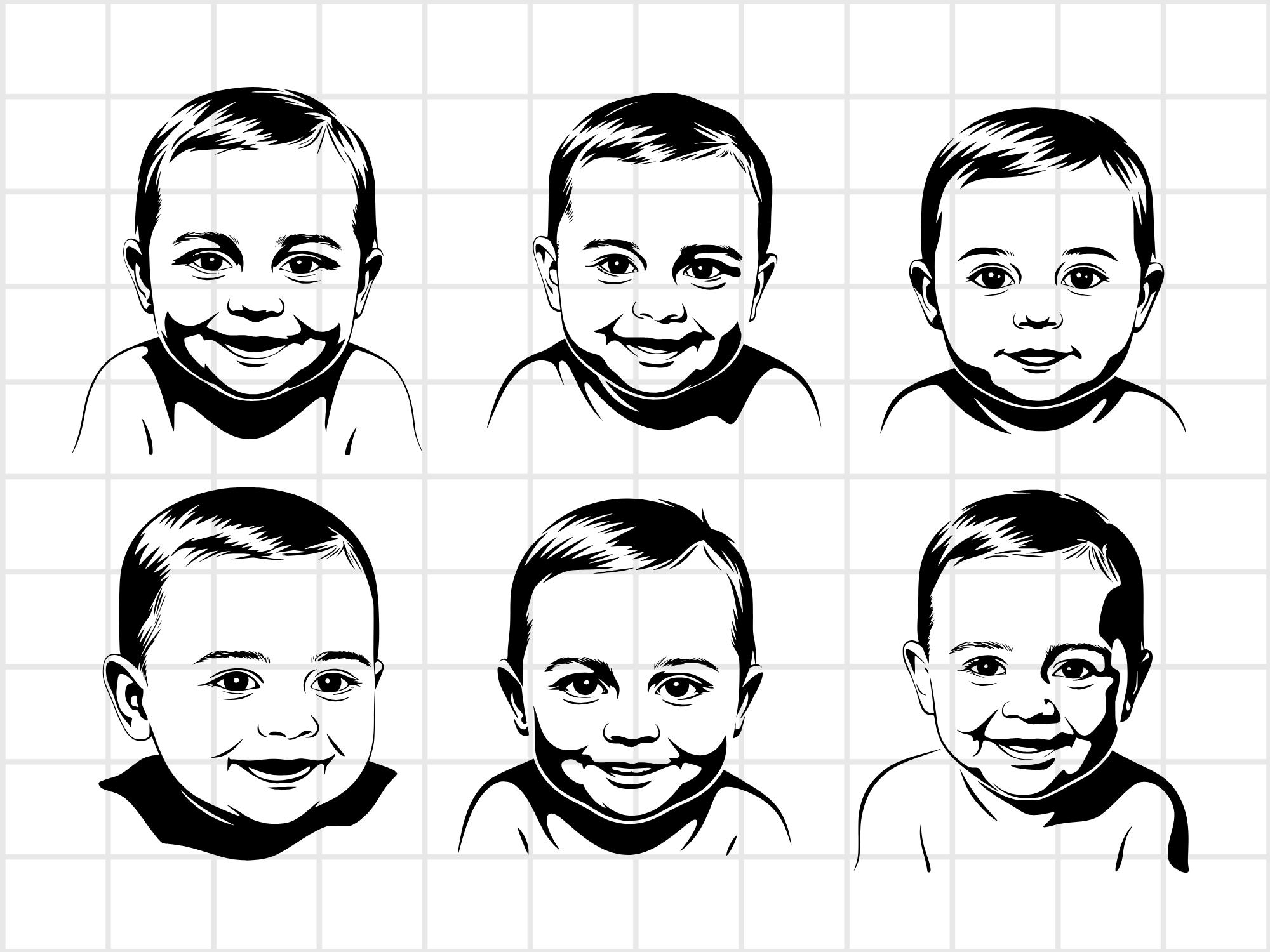 Baby Face Svg, Baby Svg, Toddler Svg, Baby Svg Bundle, New Born Svg ...