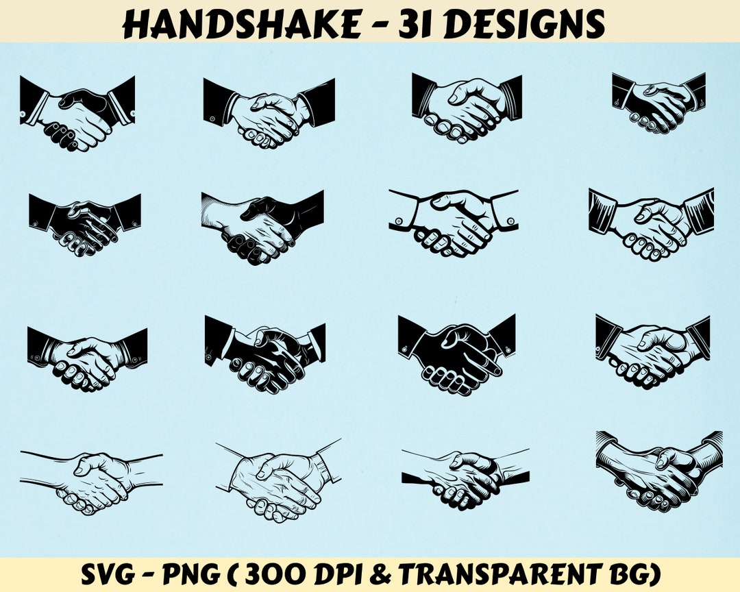 Handshake Svg, Handshake Svg Bundle, Handshake Silhouette, Handshake ...