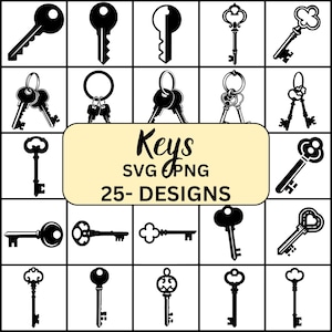 Keys Svg, Keys Svg Bundle, Key Svg, Keys Silhouette, Key Cut files, keys Vector, Key bundle svg, Key laser cut,  Keys Png, Keys Clipart