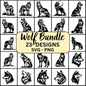 Wolf svg, Wolf Svg Bundle, Wolf Silhouette, Wolf Cut Files, Wolf Cricut, Wolf Vector, Wolf Clipart, Wolf Svg Png, Wolf Png , Wolf Laser Cut