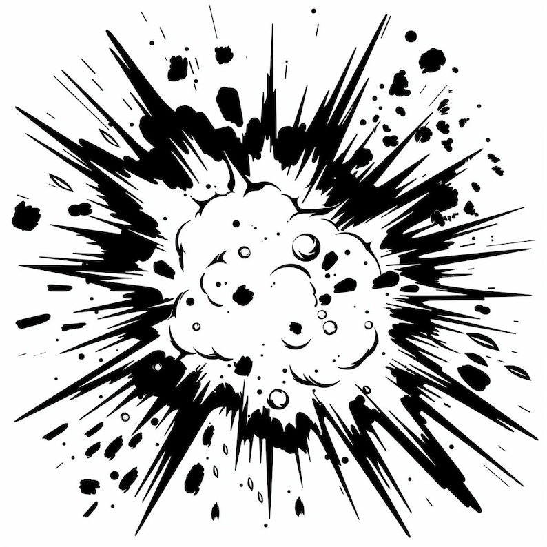 Explosion Svg, Explosion Svg Bundle, Explosion Silhouette, Explosion ...