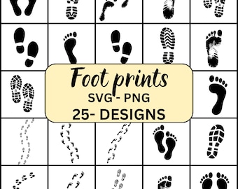 Footprint svg, Foot print Svg, Footprint Svg Bundle, Shoe print Svg, Footsteps Svg, Footprint Silhouette, Footprint vector, walking svg
