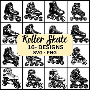 Roller Skate Svg, Roller Skate Svg Bundle, Roller Skate Silhouette, Roller Skate Png, Roller Skate  Clipart, Roller Skate Png