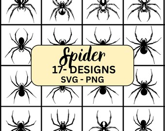 Spider svg, Spiders svg, Spider Silhouette, Spider Svg Bundle, Spider Svg Png, Spider Clipart, Spider Cut Files, Spider png, spider Cricut
