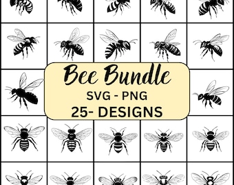 Bee svg, bee svg bundel, bee silhouet, bee svg-bestand, bee gesneden bestanden, bee lasergesneden, bee clipart, bee vector, bee png, bee cricut