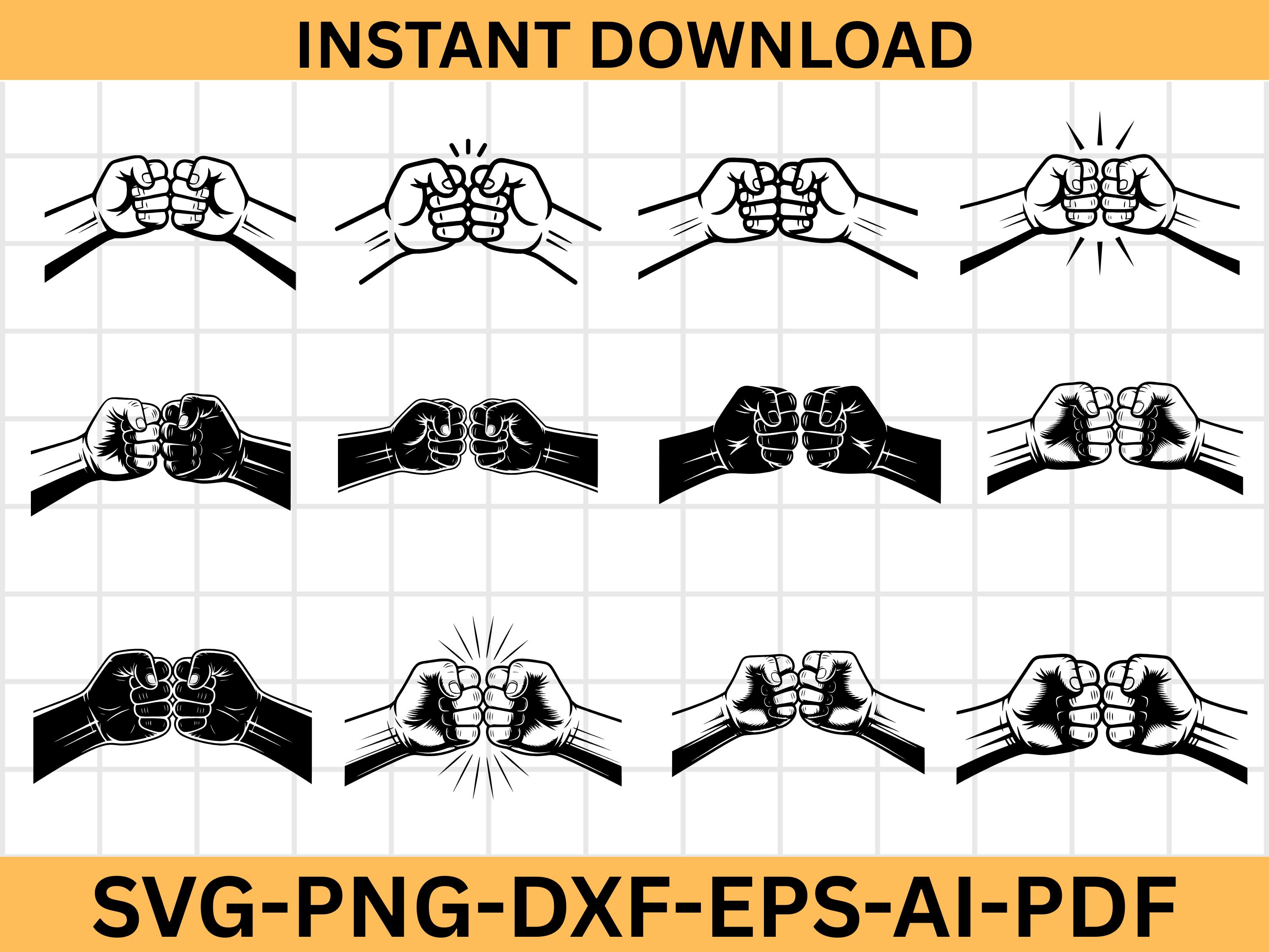 Fist Bump Svg, Fist Bump Svg Bundle, Fist Bump Silhouette, Fist