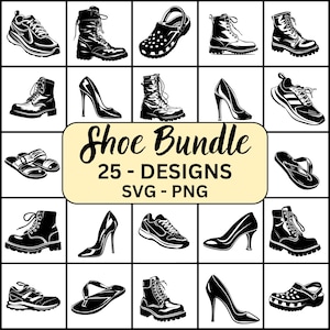 Shoe Svg, Shoe Svg Bundle, Shoe Png, Arquivos de corte de sapato, Shoe Cricut, Football Shoe Svg, Boot svg, Boot Png, Sports shoe Svg, Running shoe Svg
