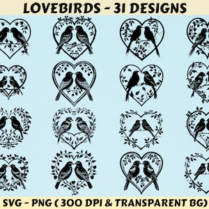 Lovebird Svg, Lovebirds svg, Lovebirds Svg Bundle, Lovebird svg file, Lovebird Silhouette, Lovebirds Cricut, Lovebird cut file, Lovebird png