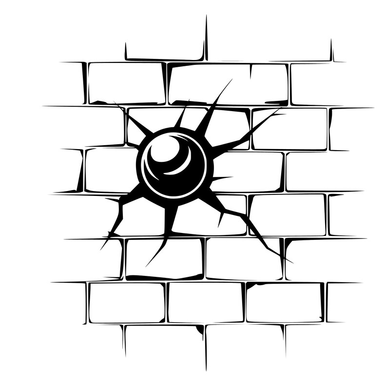 Crack Svg, Cracks Svg, Cracks Svg Bundle, Cracks Silhouette, Wall ...