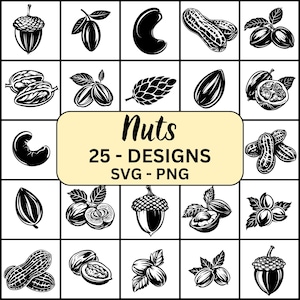 Nuts svg, Nut svg, Nuts Svg Bundle, walnut svg, Peanut Svg, almond Svg, Nuts and Seeds Svg, Seed svg, Nuts Clipart, Nuts Svg Png,Nuts Vector