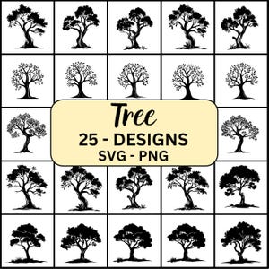 Tree Svg, Tree Silhouette, Tree svg cricut, Forest Svg, Plant Svg, Tree Vector, Forest tree Svg Tree Silhouette Svg Bundle, Forest Vector