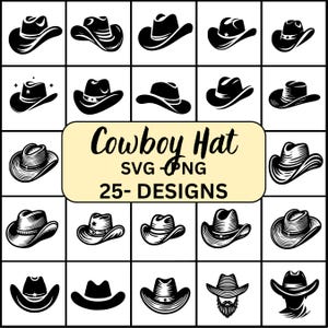 Cowboy hat Svg, Cowboy hat Svg Bundle, Hat svg, Cowboy hat silhouette, Cowboy hat Cut File, Cowboy hat Cricut, Cowboy hat Vector, Hat Vector